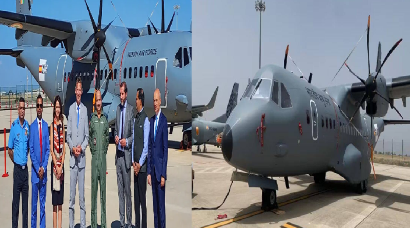 गाजियाबाद हिंडन एयरबेस में IAF ने C295 विमान को जोड़कर इतिहास रचा।