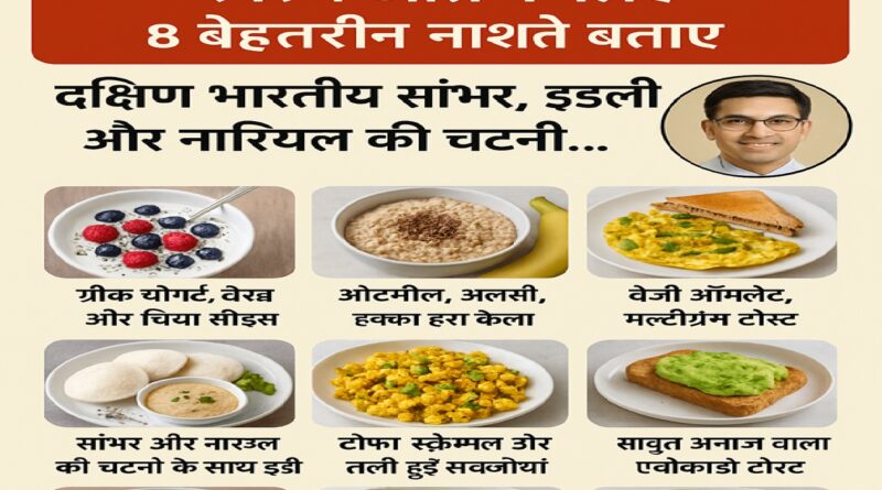 एम्स गैस्ट्रोएंटेरोलॉजिस्ट डॉ. सौरभ सेठी ने बताया – आंत को स्वस्थ रखने वाले 8 सुपरहिट नाश्ते, इडली-सांभर से लेकर ग्रीक योगर्ट तक