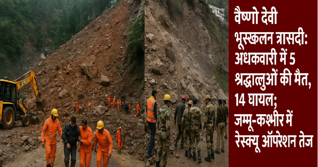 वैष्णो देवी भूस्खलन त्रासदी: अधक्वारी में 5 श्रद्धालुओं की मौत, 14 घायल; जम्मू-कश्मीर में रेस्क्यू ऑपरेशन तेज