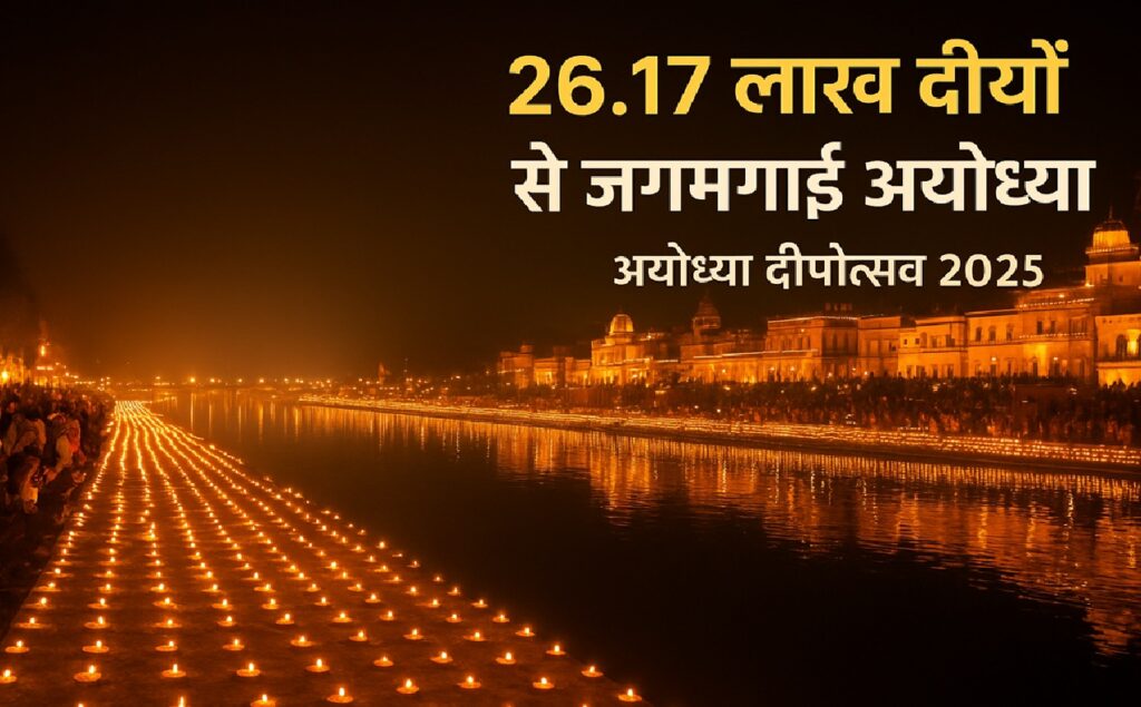 अयोध्या दीपोत्सव 2025 में विश्व-रिकॉर्ड: 26.17 लाख दीए जलाकर जगमगाई रामनगरी