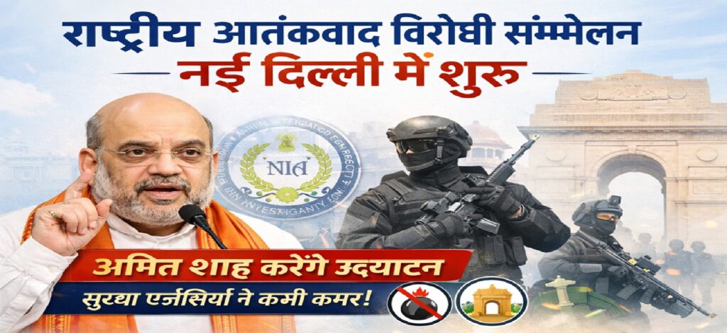 राष्ट्रीय आतंकवाद विरोधी सम्मेलन नई दिल्ली में शुरू: अमित शाह करेंगे उद्घाटन, सुरक्षा एजेंसियों ने कसी कमर