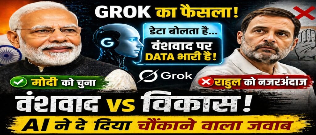 AI ने दिया ‘फैसला’? Grok के जवाब से छिड़ी बहस—डेटा बनाम वंशवाद में किसे बढ़त