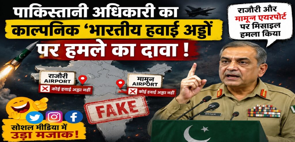 पाकिस्तानी अधिकारी के काल्पनिक ‘हवाई अड्डा हमले’ के दावे पर सोशल मीडिया में उड़ा मजाक, सूचना युद्ध पर फिर उठे सवाल