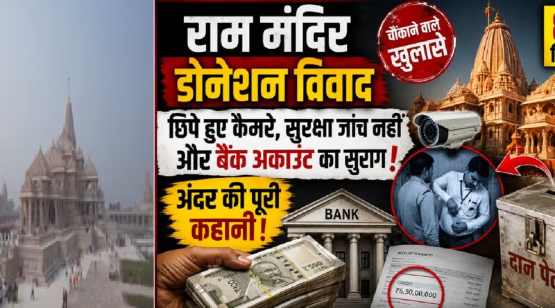 राम मंदिर डोनेशन विवाद: छिपे कैमरों से खुला कथित खेल, बैंक जमा में गड़बड़ी और रिश्तेदारों की भर्ती पर उठे सवाल