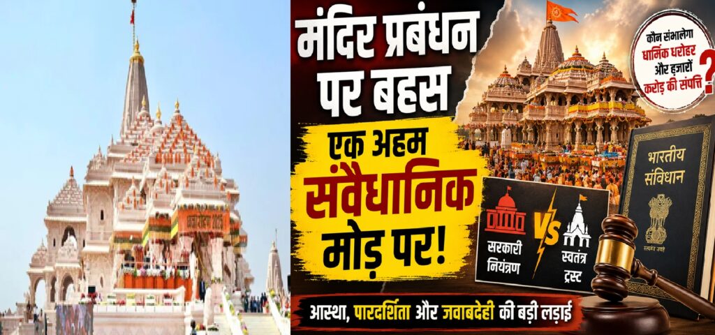 मंदिर प्रबंधन पर बहस: आस्था, पारदर्शिता और संविधान के बीच खड़ा भारत