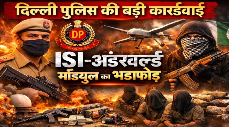 दिल्ली पुलिस की बड़ी कार्रवाई: ISI-अंडरवर्ल्ड मॉड्यूल का भंडाफोड़, मंदिरों, सैन्य ठिकानों और पुलिस को निशाना बनाने की साजिश नाकाम