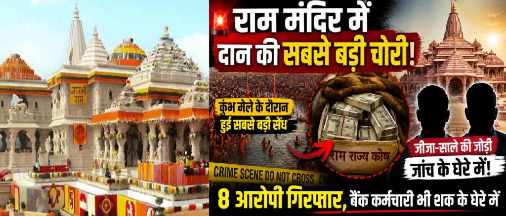 राम मंदिर दान चोरी मामला: कुंभ मेले के दौरान हुई सबसे बड़ी सेंध, जीजा-साले की जोड़ी समेत 8 आरोपी जांच के घेरे में